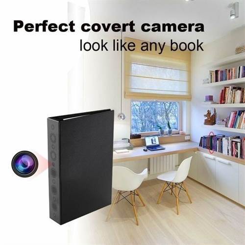 SAFETYNET HD  Book Camera 1080P Document clip pinhole camera with Huge battery Long time Recording support Motion Detection