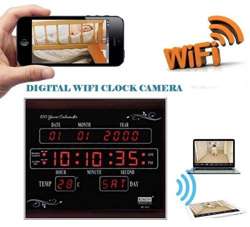 SAFETYNET WiFi  Digital Clock Camera 