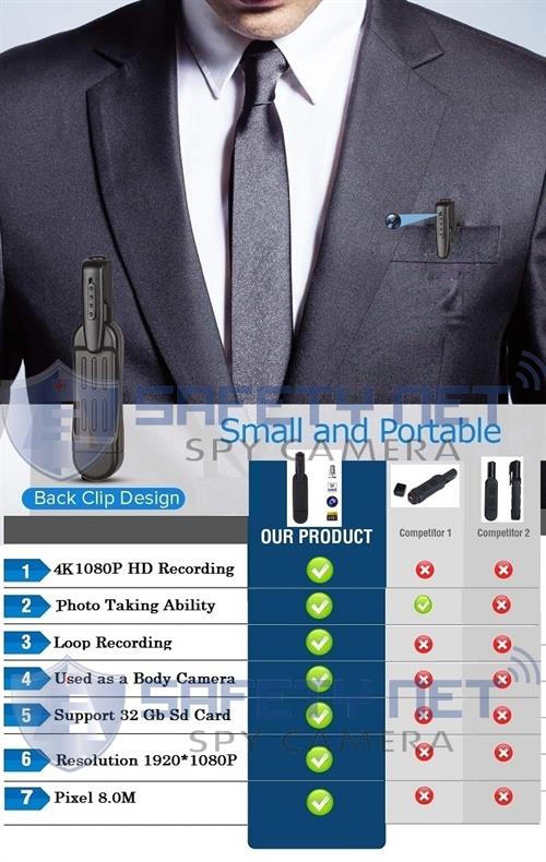 SAFETYNET T189 1080P HD 1080P 720P Mini DV Voice Video Recorder Portable Video Recording