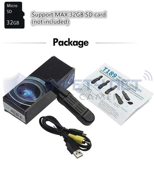 SAFETYNET T189 1080P HD 1080P 720P Mini DV Voice Video Recorder Portable Video Recording