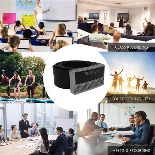 SAFETYNET Full HD 1080P Leather Belt Buckle Camera with Motion Detection Remote control Spy Belt camera Hidden Pinhole Camera Mini DVR
