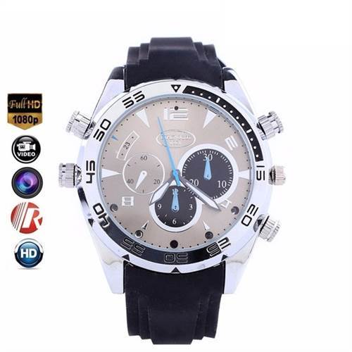 CAM 360 SPY HD 4K Ultra HD IR Night Vision Waterproof Watch DVR HD Hidden Camera with 2 Hours Battery Backup and 32 GB Memory Card (Silver)