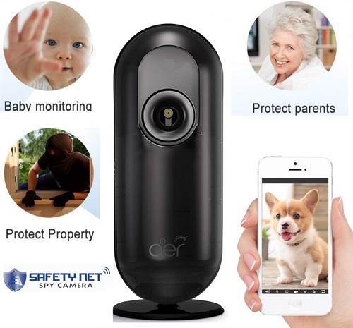 SAFETYNET Spy 4K New Hottest Wifi Air Freshener Camera Night-Vision  Ultra HD Audio Video Recording Wireless Hidden 4K Spy WiFi Network Camera , Wide Angle Surveillance P2P IP Cam for Home (Black)