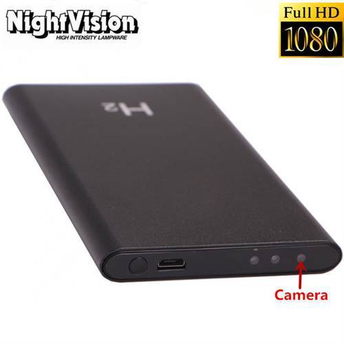 SAFETYNET Hd 1080p Super Thin Portable Hidden Spy Camera Power Bank P2p Wireless Digital Video Recorder For Ios Android App Remote View Covert Camera Covert ...