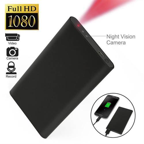 SAFETYNET Hd 1080p Super Thin Portable Hidden Spy Camera Power Bank P2p Wireless Digital Video Recorder For Ios Android App Remote View Covert Camera Covert ...