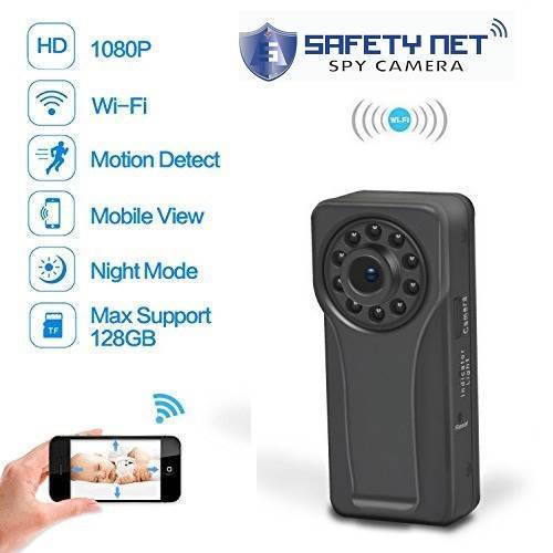 SAFETYNET Wifi 1080P HD  Spy Camera , 5 Hours Continue Recording Camera With 170 Degree Rotating Lens  With Night Vision Motion Detection  Recorder ip Wifi Camera