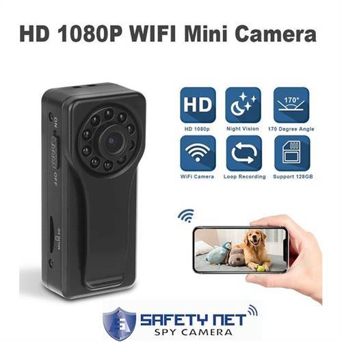 SAFETYNET Wifi 1080P HD  Spy Camera , 5 Hours Continue Recording Camera With 170 Degree Rotating Lens  With Night Vision Motion Detection  Recorder ip Wifi Camera