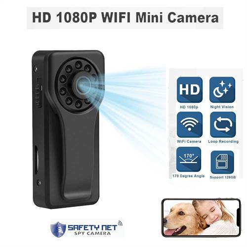 SAFETYNET Wifi 1080P HD  Spy Camera , 5 Hours Continue Recording Camera With 170 Degree Rotating Lens  With Night Vision Motion Detection  Recorder ip Wifi Camera