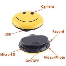 SAFFETYNET 16GB HD 720P Wearable Mini Super Camera Video Recorder DV Smiley Face Badge with Audio Recording Security&Surveillance Camcorder Wearable Camera ..