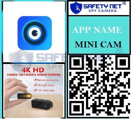 SAFETYNET New Mini WiFi Spy Camera Wireless Hidden, Full HD 1080P Portable Small Covert Home/Office Nanny Cam with Motion Detection and Night Vision, Micro Security Surveillance Hidden Camera