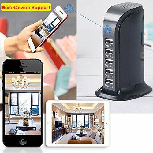 SAFETYNET 2 in 1 5 USB Ports Hub 4k WiFi Camera Wireless Nanny Security Motion Detection Home Camera US Plug