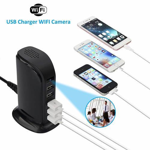 SAFETYNET 2 in 1 5 USB Ports Hub 4k WiFi Camera Wireless Nanny Security Motion Detection Home Camera US Plug