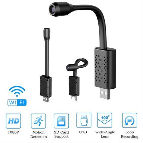 SAFETYNET Smallest WiFi Mini HD Spy Hidden Portable IP Camera Wireless Security Nanny Kid Camera with Motion Detection, Cloud Storage, Live Remote Monitoring for iOS/Android
