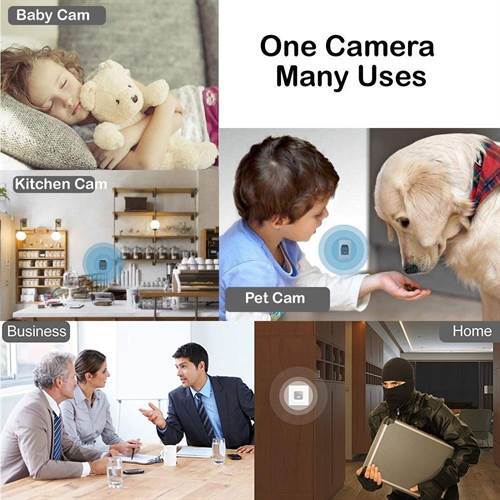 SAFETYNET Smallest WiFi Mini HD Spy Hidden Portable IP Camera Wireless Security Nanny Kid Camera with Motion Detection, Cloud Storage, Live Remote Monitoring for iOS/Android