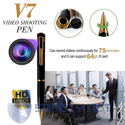 SAFETYNET Mini Hidden Camera Pen Spy Camera HD 1080P Video Audio Recorder, Spy Gadget Body Pen Camera Portable Pocket Camera Support  128GB SD Card (Not Included) Security Cam