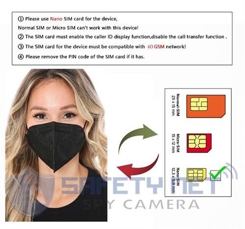 SAFETYNET Spy GSM Mask With Invisible Earpiece Hidden Micro Wireless Earphone Covert Phone 