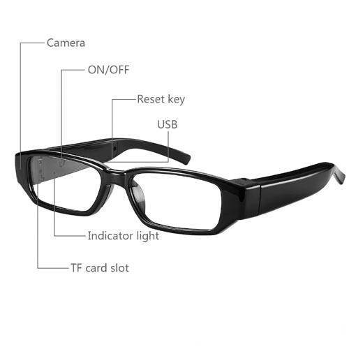 SAFETYNET HD 720P Camcorder mini DVR Camera Eyewear Clear Glasses Video Recorder 1280*720 Hidden Spy Camera Digital Video Camcorder