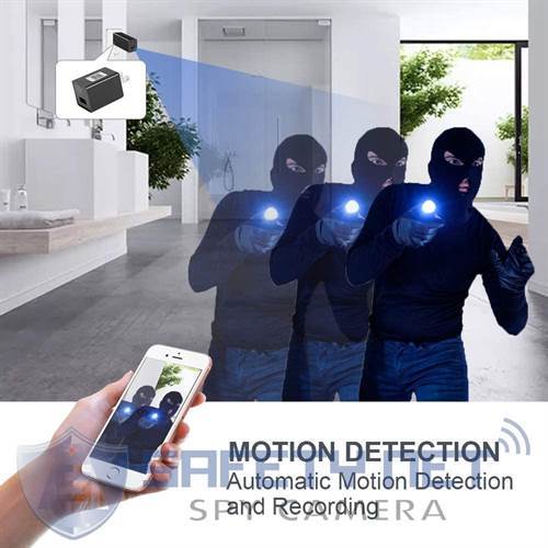 SAFEYNET Wi-fi Spy Hidden Charger Camera USB Wall Charger Adapter (V380 PRO APP)